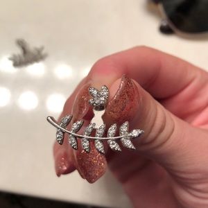 diamond leaf earring jackets